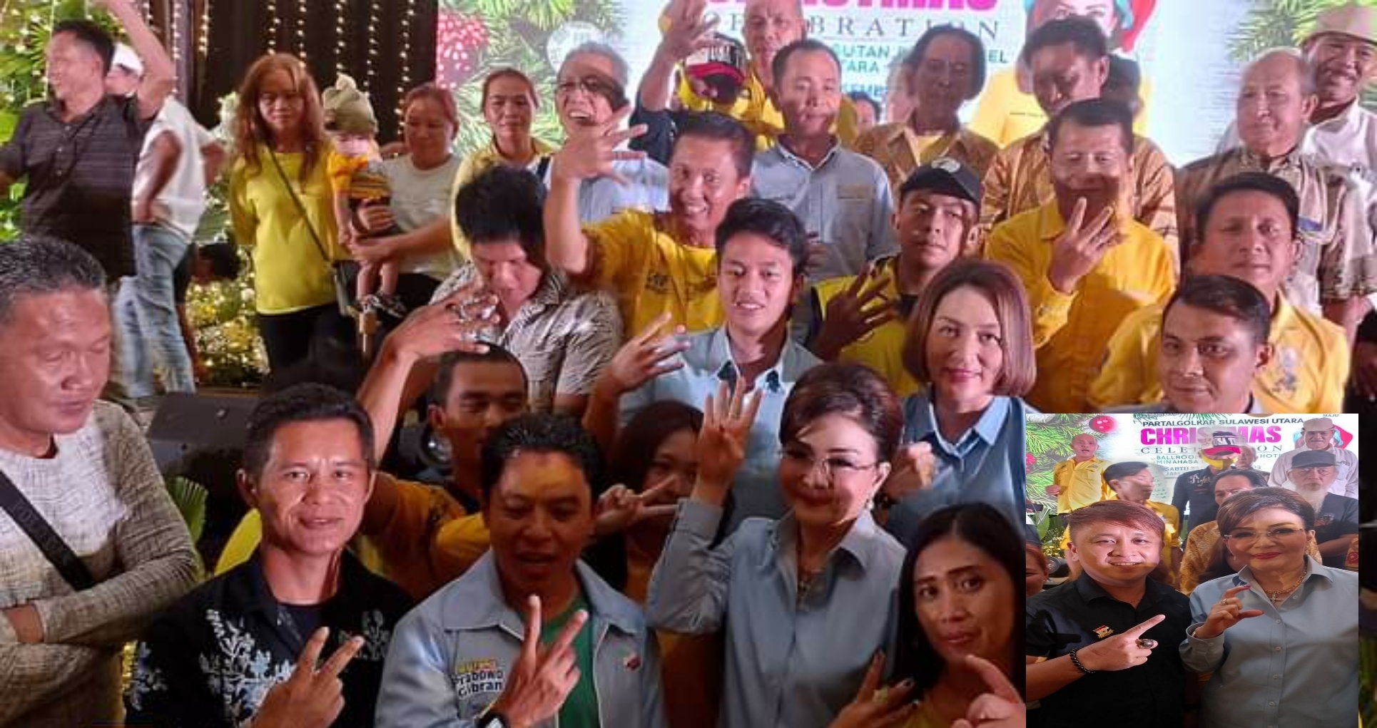 Calon anggota legislatif DPR RI dari Partai Golongan Karya (Golkar) Christiany Eugenia Paruntu (CEP) dengan masyarakat. Ist