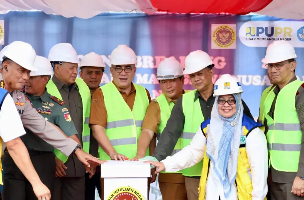 Groundbreaking Asrama Mahasiswa Nusantara Manado di Kalasey Kecamatan Mandolang, Kabupaten Minahasa, Selasa (16/1/2024). Istimewa