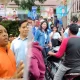 Ketua Tim Relawan BePro (Bersama Prabowo) Sulawesi Utara, Hillary Brigitta Lasut yang juga Caleg DPR RI dari Partai Demokrat Dapil Sulut saat di Pasar Bersehati Manado. Istimewa