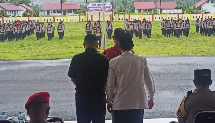 Doa Bersama Personel Bolmong Sebelum Tugas di TPS