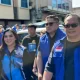 Flavina Maria Olivia Lasut S.PAR, M.PAR saat jalan sehat bersama pengurus Partai Demokrat Sulut. Ketua DPD Partai Demokrat Sulut, Elly Lasut dan Sekertaris DPD Partai Demokrat Sulut, Billy Lombok.