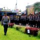 Kapolda Sulut Irjen Pol Yudhiawan saat gelar apel pergeseran pasukan Polda Sumut BKO Polres/ta jajaran dalam rangka pengamanan tahapan pemungutan dan penghitungan suara pemilu 2024. (Foto: Istimewa)