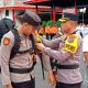 Kapolres Bitung AKBP Albert Zai saat apel pergeseran pasukan (Serpas) Pengamanan TPS (Pam TPS) Kota Bitung di Lapangan Kantor Walikota Bitung, Minggu (11/2/2024) (Foto: Istimewa)