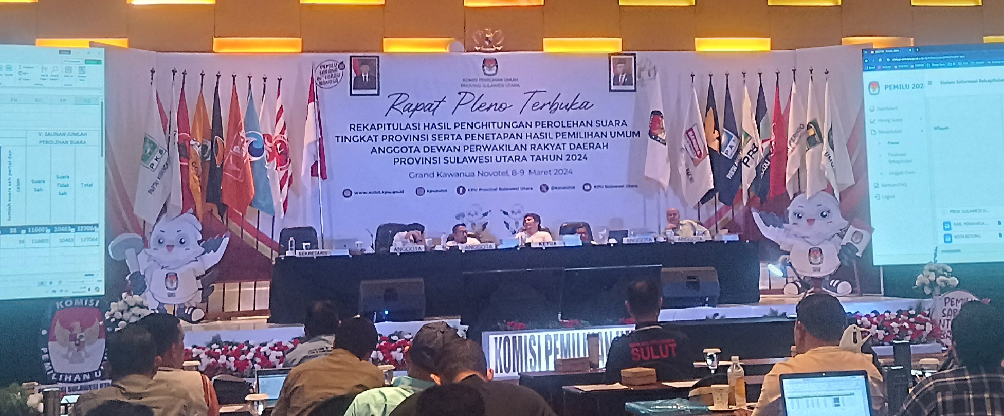 Rapat pleno Rekapitulasi Tingkat Provinsi (dok: sudara.id)