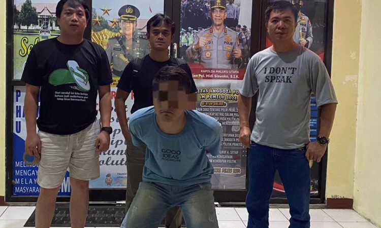 Foto : Saat pelaku diamankan polisi (Dok: Istimewah)