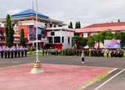 Polres Bitung Gelar Upacara HUT ke-78 Bhayangkara di Lapangan Kantor Walikota Bitung
