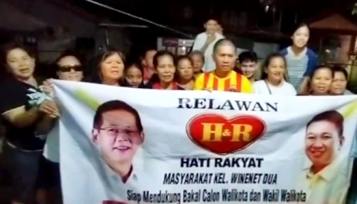 Relawan H-R Winenet Dua Deklarasi Dukung Hengky-Randito Pimpin Bitung dan Yulius Selvanus Gubernur Sulut