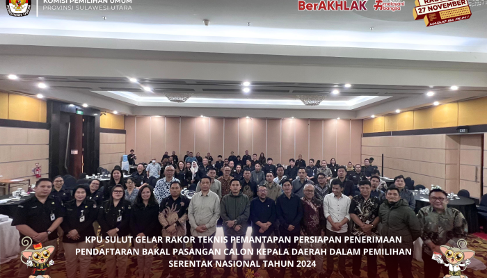 KPU Sulut Gelar Rakor Teknis Persiapan Pemilihan Serentak 2024