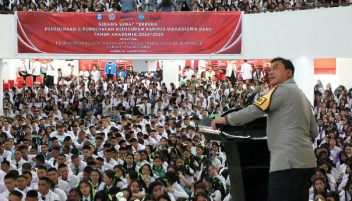 Kapolda Sulut Hadiri PKKMB Unsrat, Generasi Muda Penting Taat Hukum dan Peka Terhadap Isu-Isu Sosial