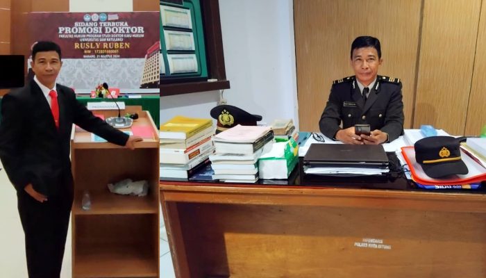 Kasi Hukum Polres Bitung Resmi bergelar Doktor