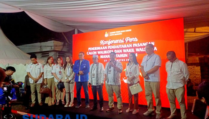 Pasangan “BERSABDA”, Benny Parasan dan Boby Daud Resmi Mendaftar di KPU Manado
