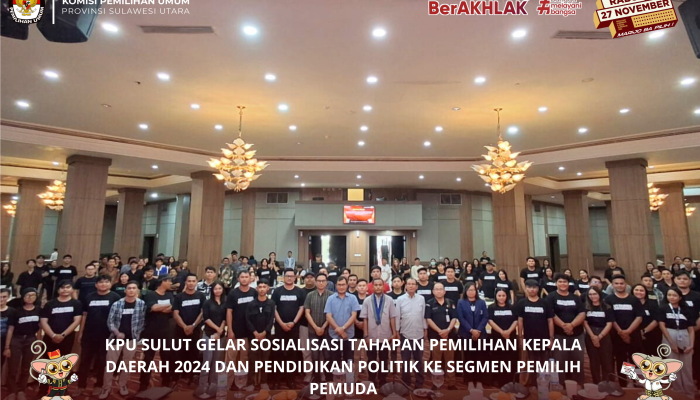 KPU Sulut Gelar Sosialisasi Tahapan Pilkada 2024 Bersama GMKI di Manado
