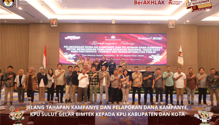 KPU Sulut Gelar Bimtek Regulasi Kampanye dan Dana Kampanye untuk Pilkada 2024
