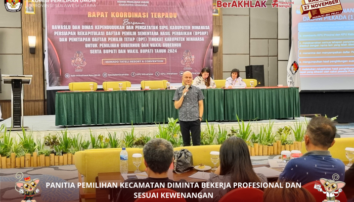 PPK Dituntut Profesional dalam Penyelenggaraan Pemilu: KPU Sulut Gelar Rakor Terpadu