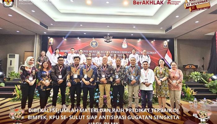 KPU Sulut Ikut Bimtek Siap Antisipasi Masalah Hukum Dengan Pencegahan Juga Siap Hadapi Gugatan di MK