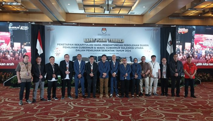 KPU Sulawesi Utara Tetapkan Hasil Rekapitulasi Suara Pemilihan Gubernur 2024