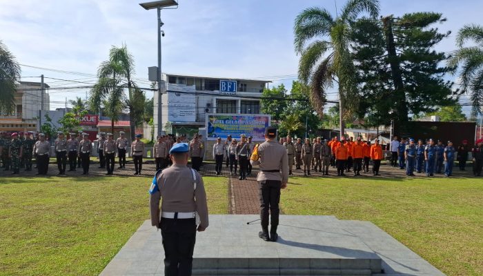 Kapolres Bitung AKBP Albert Zai Pimpin Apel Gelar Pasukan Operasi Lilin Samrat 2024