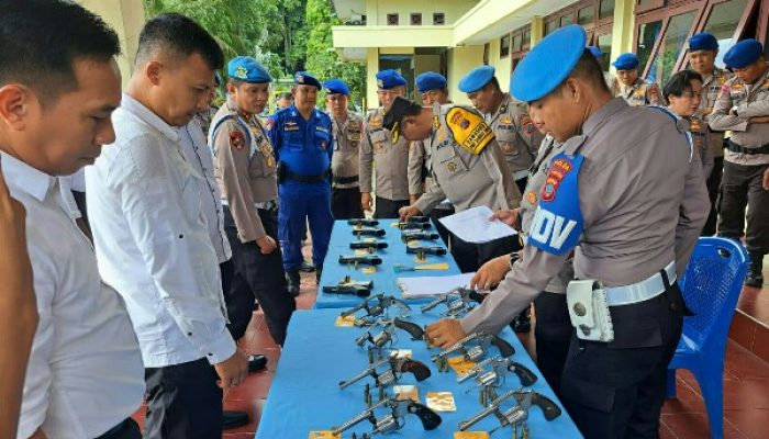 Polda Sulut Gelar Operasi Gaktiblin untuk Pemeriksaan Senpi Dinas Anggota Polri
