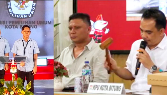 Pleno KPU Bitung Torehkan Angka Kemenangan bagi Hengky Honandar-Randito Maringka