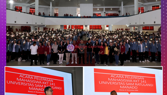 Pelepasan Mahasiswa KKT-141 Unsrat, Rektor Pesankan Pengembangan Kreativitas dan Inovasi