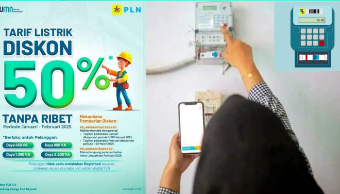 PLN Diskon Tarif 50% Pelanggan 2200 VA Kebawah hingga Februari 2025