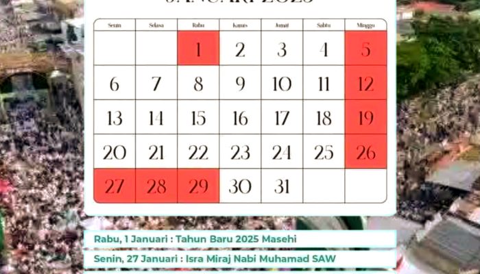 Rangkaian Libur Panjang Januari 2025, ada Isra Miraj dan Imlek 