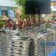 Simulasi pembagian Makan Bergizi Gratis (MBG) di Kota Bitung, Sulawesi Utara. (Foto: Ridho L Tobing)