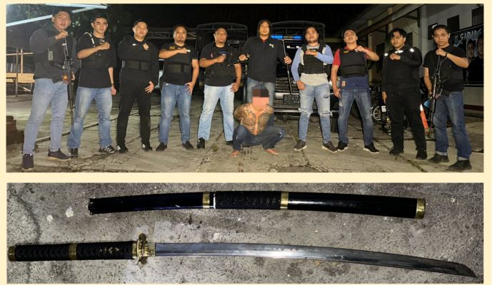 Polres Bitung Respon Cepat Aduan Warga di Aplikasi “Lapor Ndan”, Pria Mabuk “Bersamurai” Diamankan