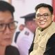 Wakil Walikota Bitung, Randito Maringka dengan latar foto Anggota DPRD Kota Bitung Fraksi Partai PDI Perjuangan, Ahmad Syafrudin Ila. (Foto: Istimewa/ Pantau24.com)