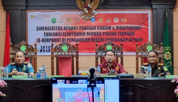 Jalin Sinergitas Antar APH, Pengadilan Negeri/Perikanan Bitung Gelar Monev dan Sosialisasi Fitur Terbaru e-Berpadu