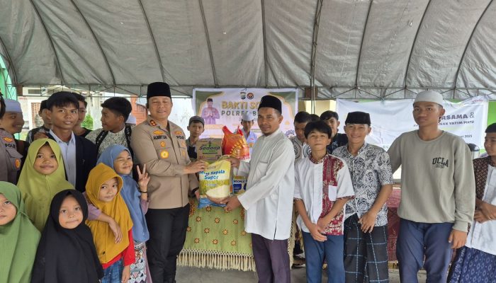 Kapolres Bitung Serahkan Bantuan Bakti Sosial Ramadhan 1446 Hijriah ke Panti Asuhan Al-Muhtadien
