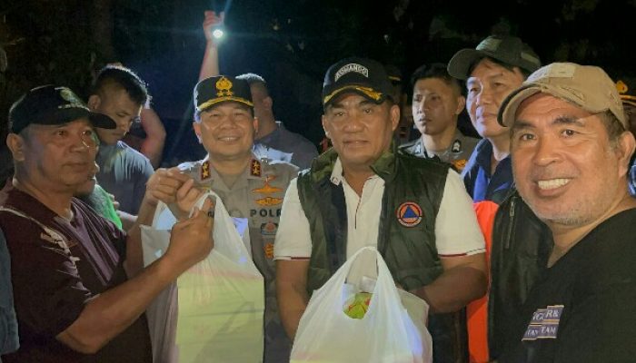Kapolda Sulut dan Gubernur Turun Langsung Tinjau Banjir di Manado, Bantuan Makanan Disalurkan ke Warga Terdampak