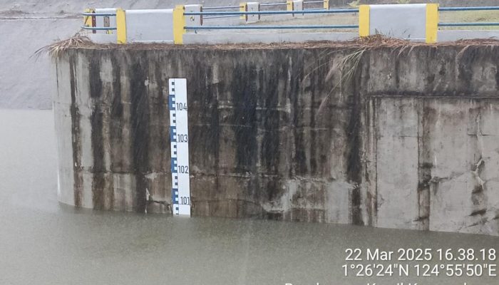 Waduk Bendungan Kuwil Kawangkoan Mencapai Kapasitas Maksimum, Masyarakat Diimbau Waspada Banjir