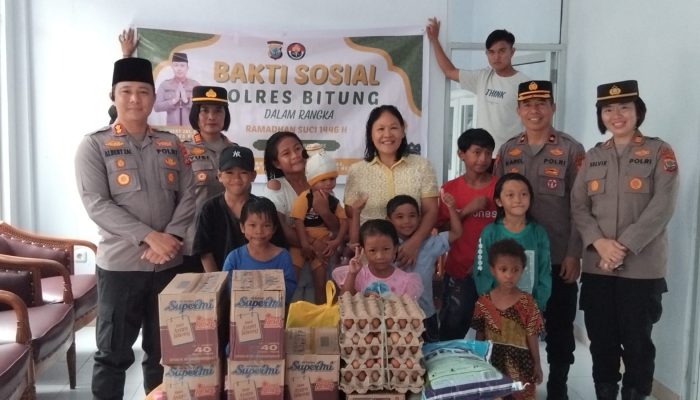 Kapolres Bitung Pimpin Gelar Bakti Sosial Ramadhan Suci 1446 H di Panti Asuhan Bahasa Kasih 