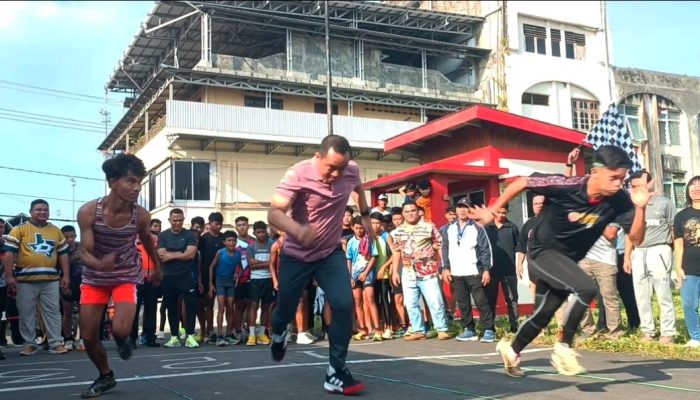 Lomba Lari 100 Meter Piala Kapolres Bitung Ciptakan Ruang Publik Sehat dan Bersahabat