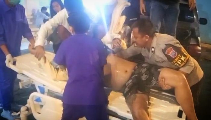 Piket SPKT Polres Bitung Larikan Warga Kena Serangan Jantung ke Rumah Sakit