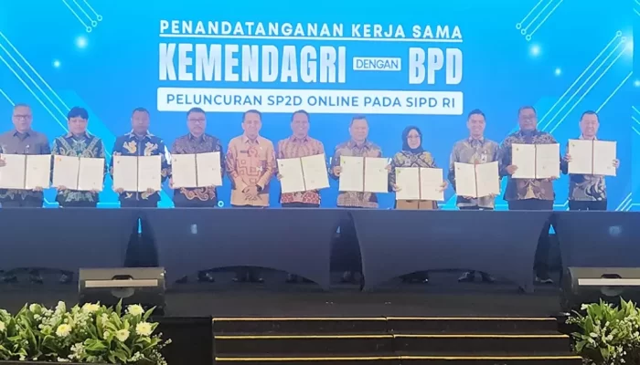 Bank SulutGo dan Kemendagri Teken PKS Pelaksanaan SP2D Online SIPD