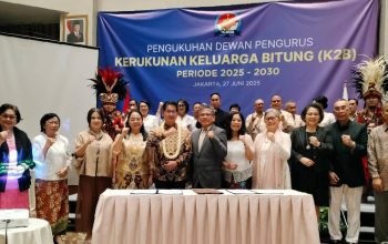 Pengukuhan Pengurus Kerukunan Keluarga Bitung (K2B) periode tahun 2025-2030.