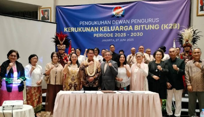 Pengukuhan Pengurus Kerukunan Keluarga Bitung (K2B) Periode 2025-2030, Hengky Honandar Ajak Diaspora Bitung Turut Bangun Bitung
