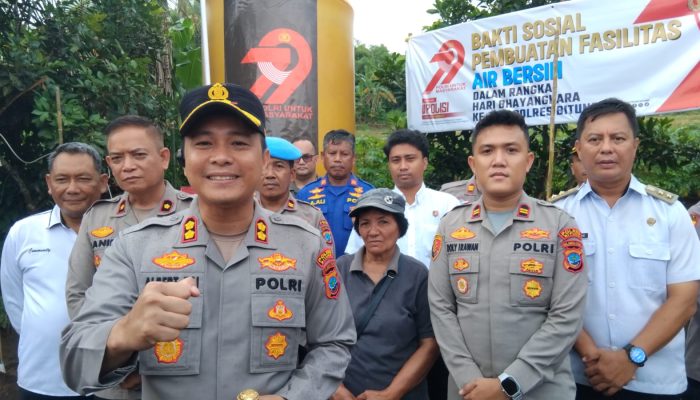 Kado HUT Bhayangkara ke-79, Polres Bitung Dirikan Sarana Air Bersih untuk 48 Kepala Keluarga di Camp Klabat 