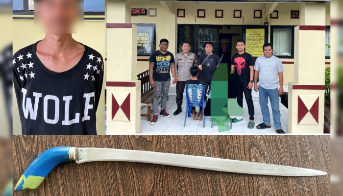 Bawa Sajam di Tempat Umum, Remaja 16 Tahun Diamankan ke Polsek Aertembaga