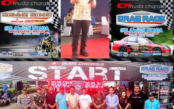 Wakil Walikota Bitung, Randito Maringka, saat membuka Kerjunas Drag Bike dan Kejurda Drag Race 2025. (Foto: Istimewa/DoX)