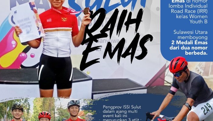 Jireh Waleleng Sumbang 2 Emas untuk Sulut di Kejurnas Balap Sepeda Road Race 2025 Banyuwangi