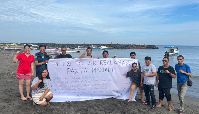SIEJ Simpul Sulut Gelar Petisi Tolak Reklamasi Pantai Manado