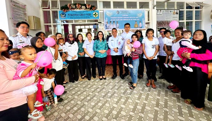 Ketua TP PKK Kota Bitung Kunjungi Puskesmas Girian Weru, dr Lanny Mamahit Ungkap Progres Sasaran PMT