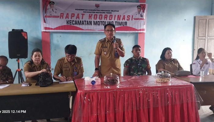Rakor Kecamatan Motoling Timur, Camat Bonny Mawitjere Ingatkan Pemdes Jangan Anti Kritik