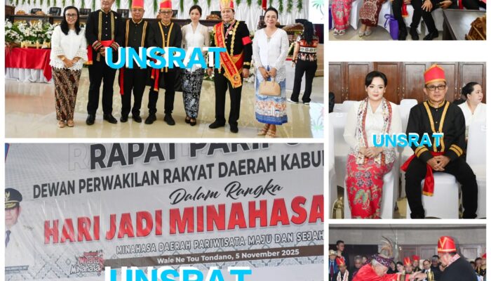 Rektor UNSRAT Hadiri Rapat Paripurna DPRD Minahasa dalam Rangka HUT ke-597