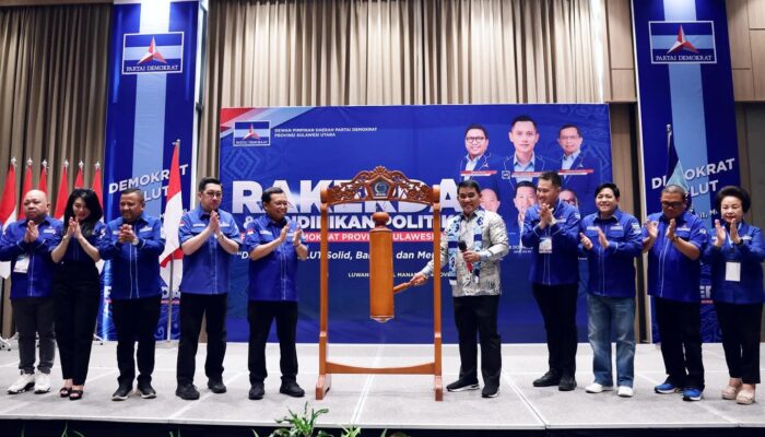 Gubernur Sulut Hadiri Rakerda Partai Demokrat, Tekankan Pentingnya Kolaborasi Antar Partai Politik