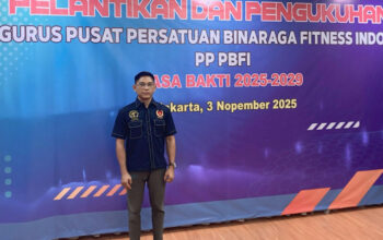 Joshua Tangkere, S.H., M.Kn., Bendahara Umum (Bendum) Pengurus Pusat Persatuan Binaraga Fitness Indonesia (PP PBFI) masa bakti 2025–2029.