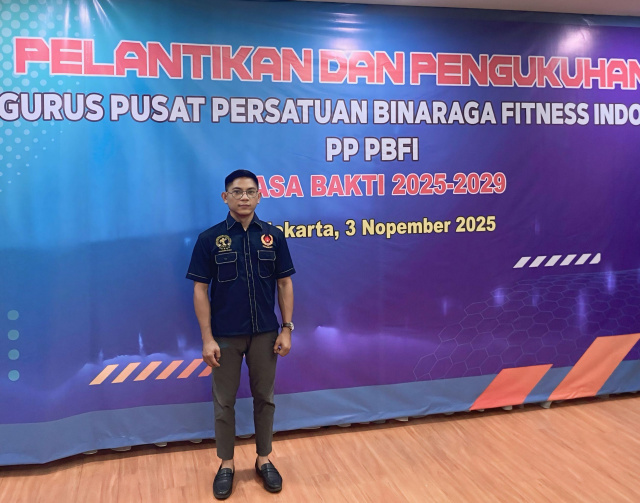 Joshua Tangkere, S.H., M.Kn., Bendahara Umum (Bendum) Pengurus Pusat Persatuan Binaraga Fitness Indonesia (PP PBFI) masa bakti 2025–2029.